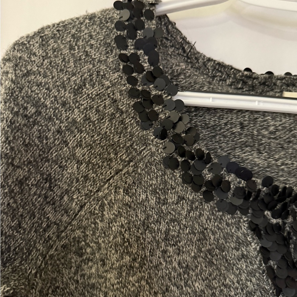 J. CREW 100% Lamb's Wool Sequined Sweater Size XS - Picture 5 of 7